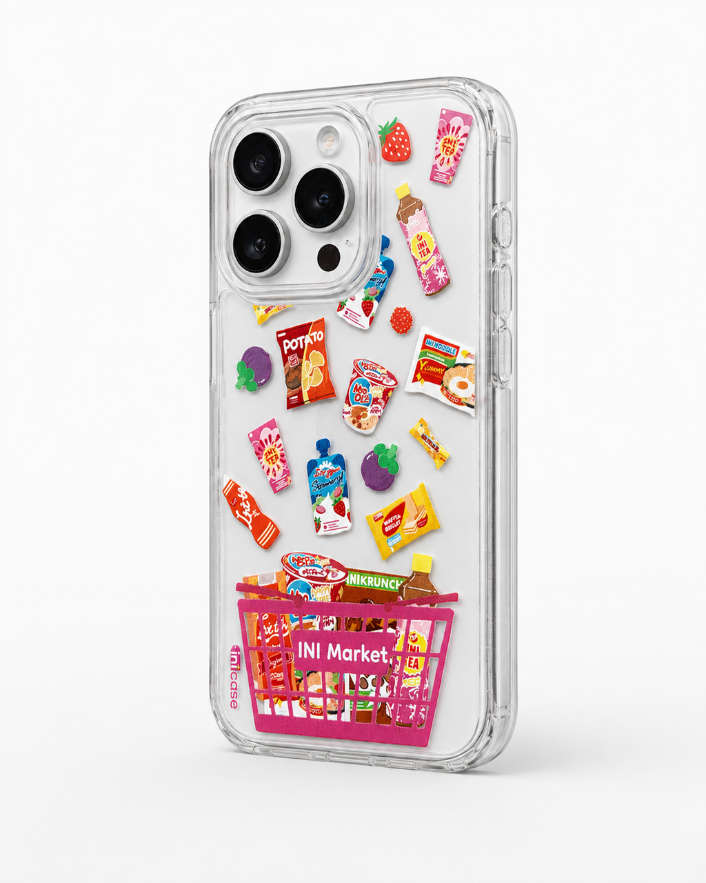 INIMarket PC Keras Casing Transparan Belakang - Pink Mart
