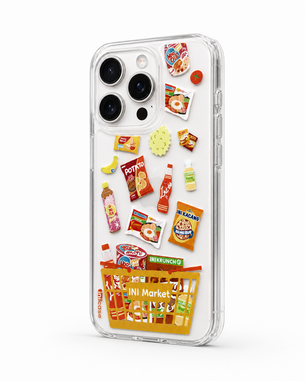 INIMarket PC Keras Casing Transparan Belakang - Kuning Mart
