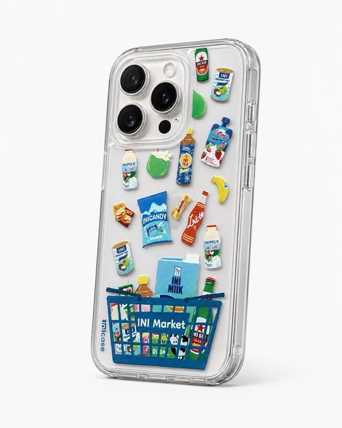 INIMarket PC Keras Casing Transparan Belakang - Biru Mart