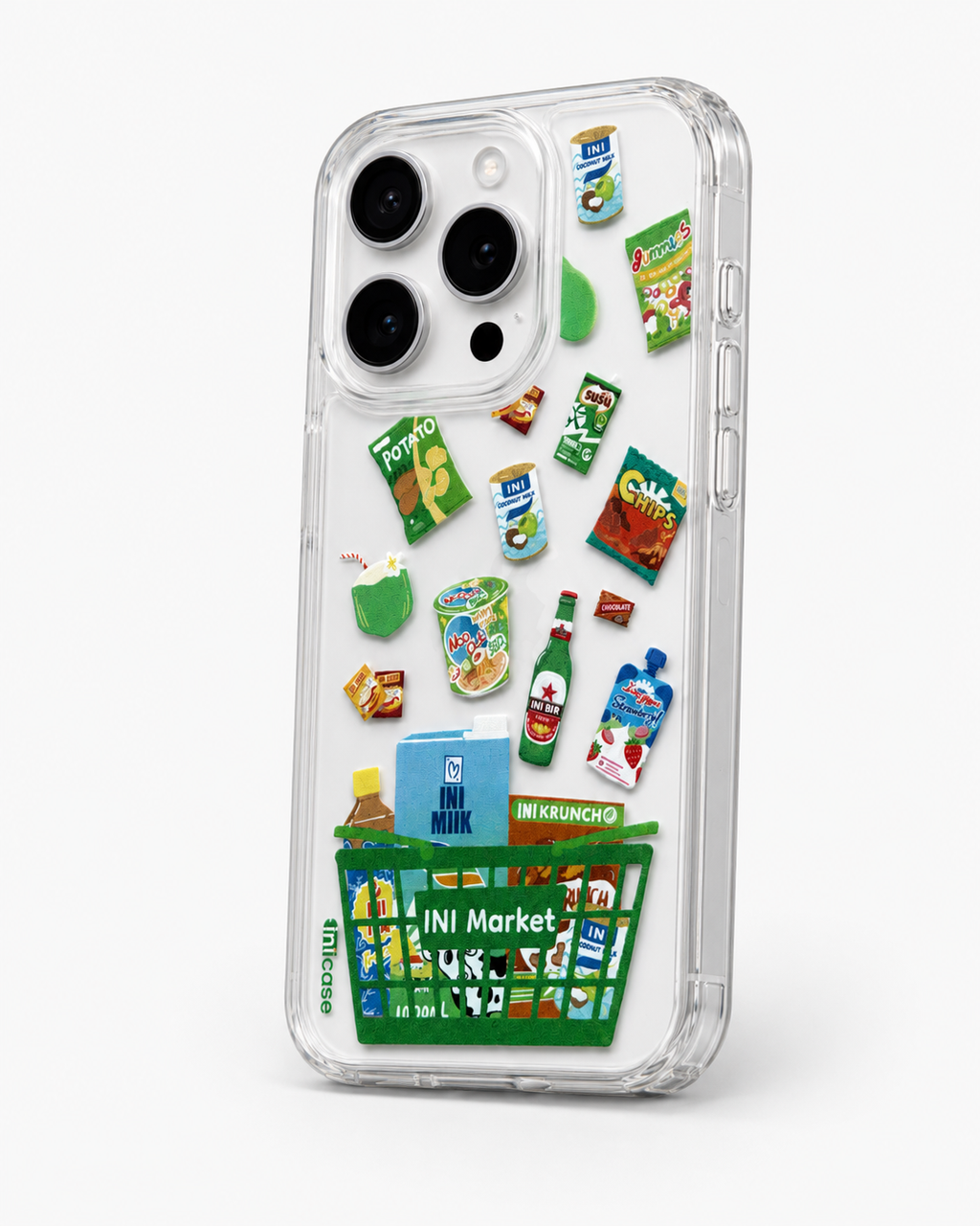 INIMarket PC Keras Casing Transparan Belakang - Hijau Mart