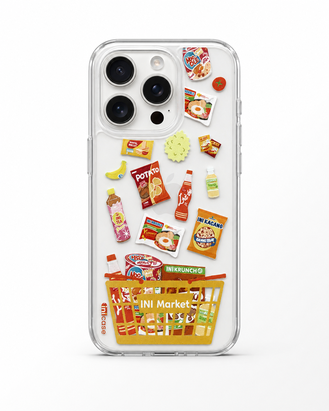 INIMarket PC Keras Casing Transparan Belakang - Kuning Mart
