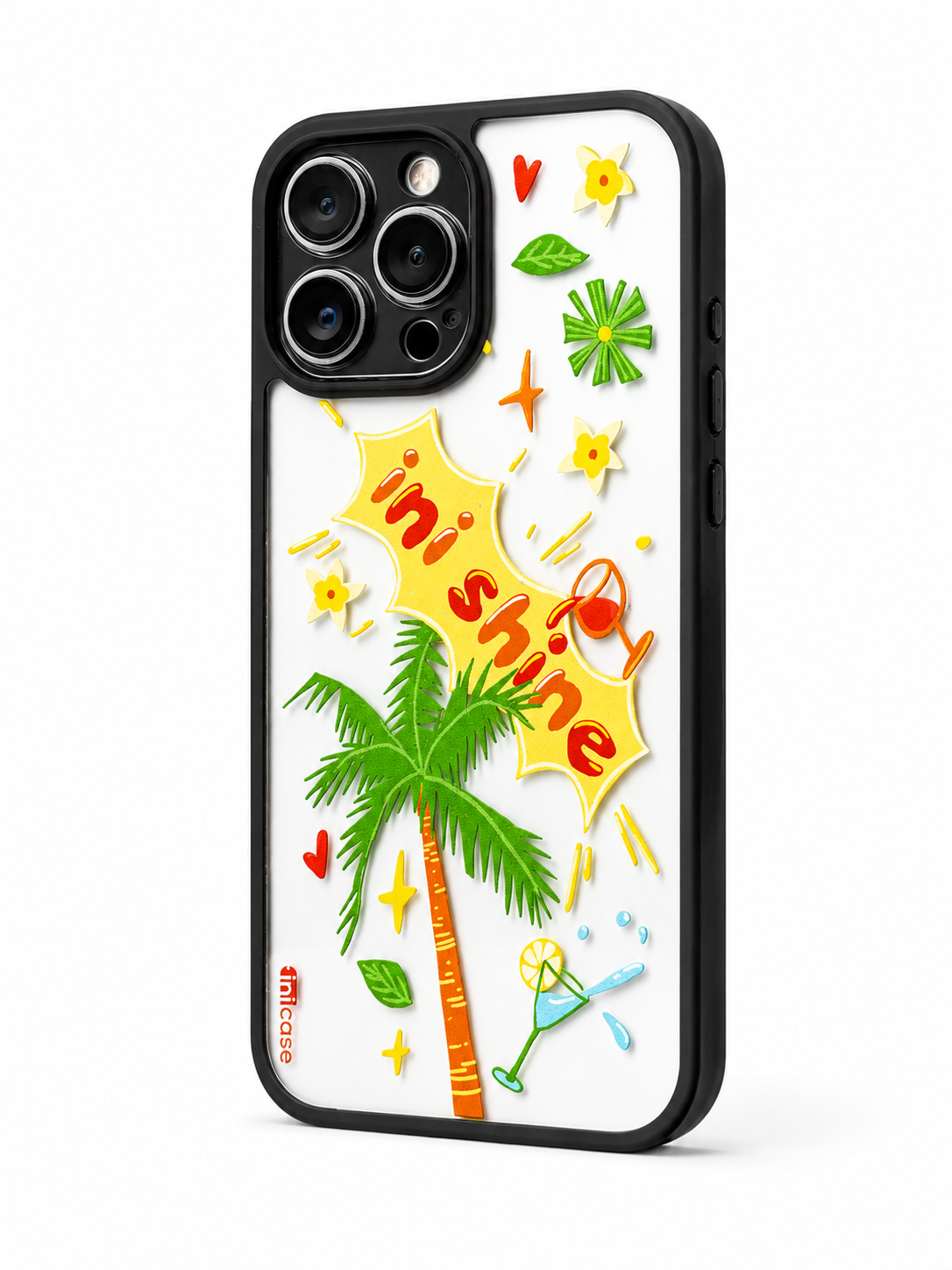 INIMood PC Keras Casing Transparan Belakang + Bingkai Hitam - INIShine