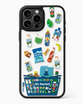 INIMarket PC Keras Casing Transparan Belakang + Bingkai Hitam - Biru Mart